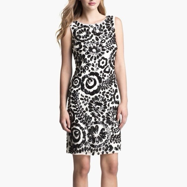 Aidan Mattox Pisarro Nights Sequin Sheath Dress Size 0 Nwt